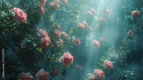 Botanical dreams woven in petals, where fantasy meets fragrant reality. photo