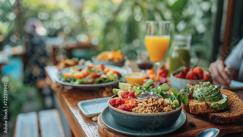 Wallpaper Mural Vegan delicacies, vegan nutrition type, vegan meals, healthy foods and their preparation Torontodigital.ca