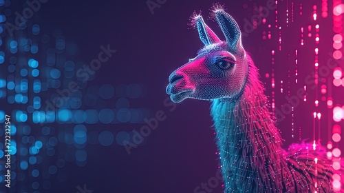 Llama concept for large language models in machine learning and artificial intelligence