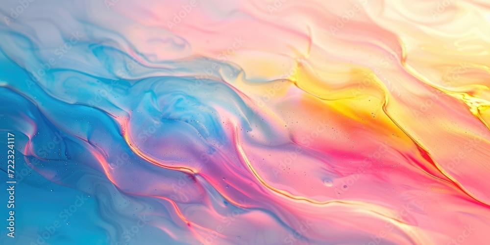 Holographic rainbow pastel background fluid abstract