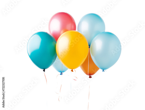 a group of balloons on a white background