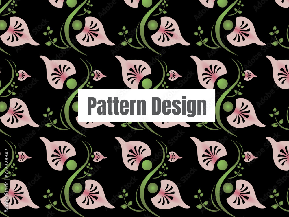 Naklejka premium Beautiful flower floral design elements. Seamless patterns.for bedsheet fabric and textile.