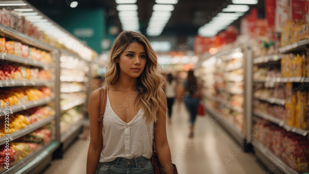 woman shopping in a supermarket