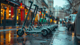 New generation transporters, rechargeable scooters in the city