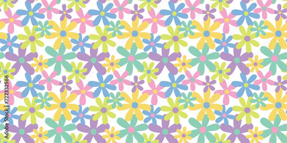 Seamless Floral Pattern Vector Illustration Isolated on Transparent Background Seamless Floral Pattern Vector Illustration Isolated on Transparent Background