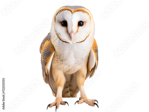 a white and brown owl