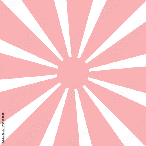 Japanese imperial navy flag isolated vector design. Abstract japanese flag for decoration design. Sunshine vector background. Vintage sunburst