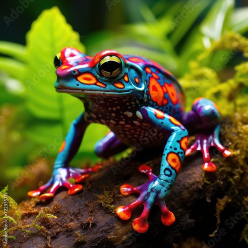 Super colorful toad or frog in the forest © Vladyslav  Andrukhiv