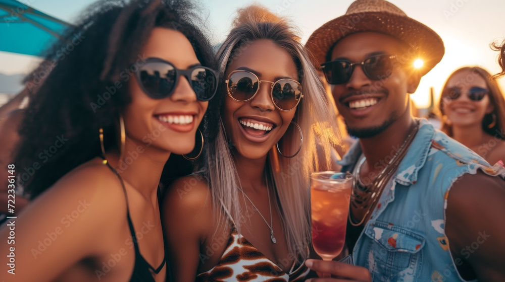 a group of friends of different nationalities at a party a group of friends of different nationalities at a party