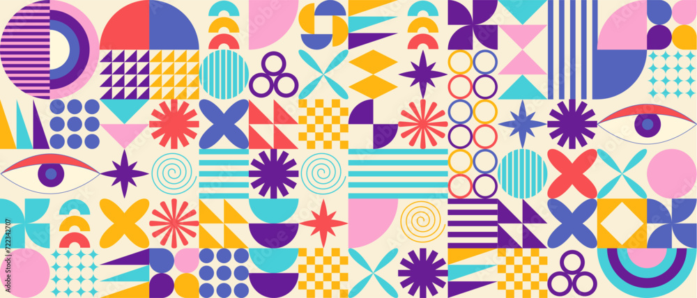 Abstract background with geometric shapes.Vector illustration