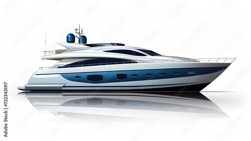 Extravagant Yacht Sailing in Exotic Waters - AI Generated Extravagant Yacht Sailing in Exotic Waters - AI Generated