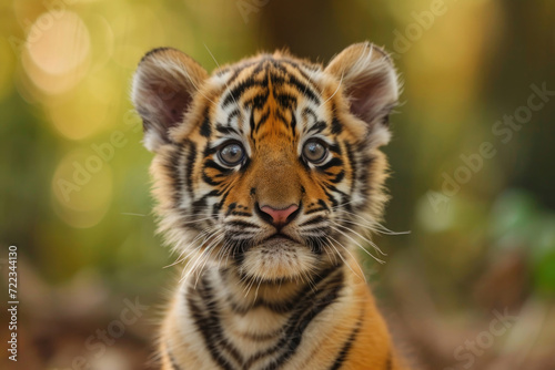 The whimsy of a tiger tot  emanating innocence and wonder