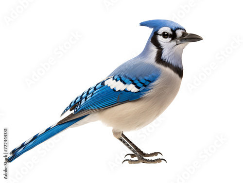 a blue and white bird