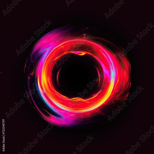 he cover of esiluatures energy element in a circle, in the style of neon hallucinations, milleniwave, iconic album covers, dark amber and pink, duckcore, haiku like phrases, post-minimalist structures photo