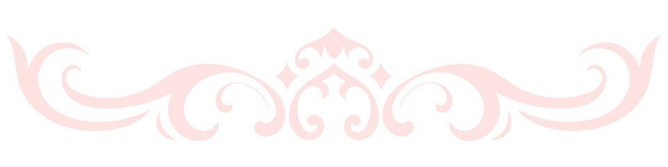 pink vintage lines decorative elements Border flower collection