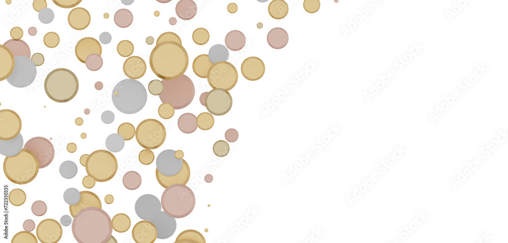 Cascading Splendor: Striking 3D Illustration Showcasing a Dazzling gold Confetti Display Cascading Splendor: Striking 3D Illustration Showcasing a Dazzling gold Confetti Display