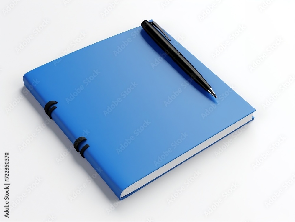 Notebook and pen isolated on white background Notebook and pen isolated on white background