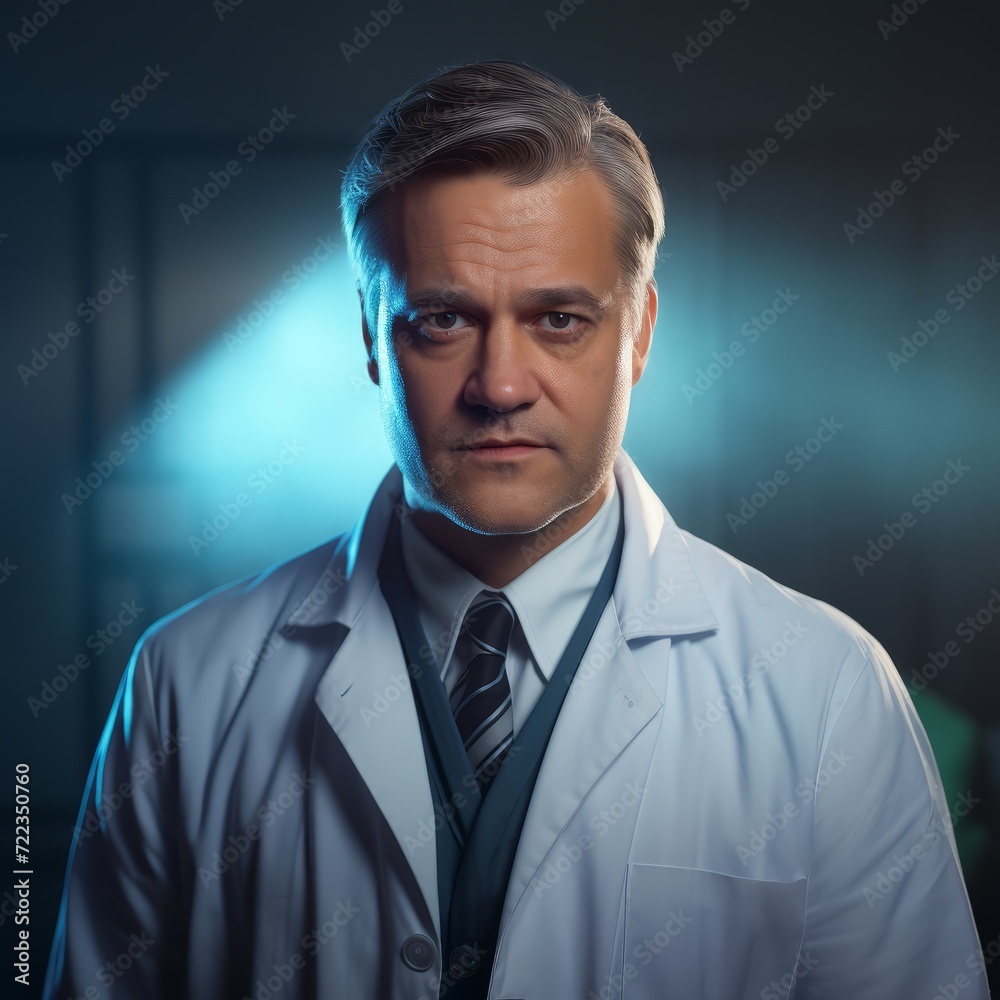 Senior Doctor's Virtual Interaction. Confident Video Call Senior Doctor's Virtual Interaction. Confident Video Call