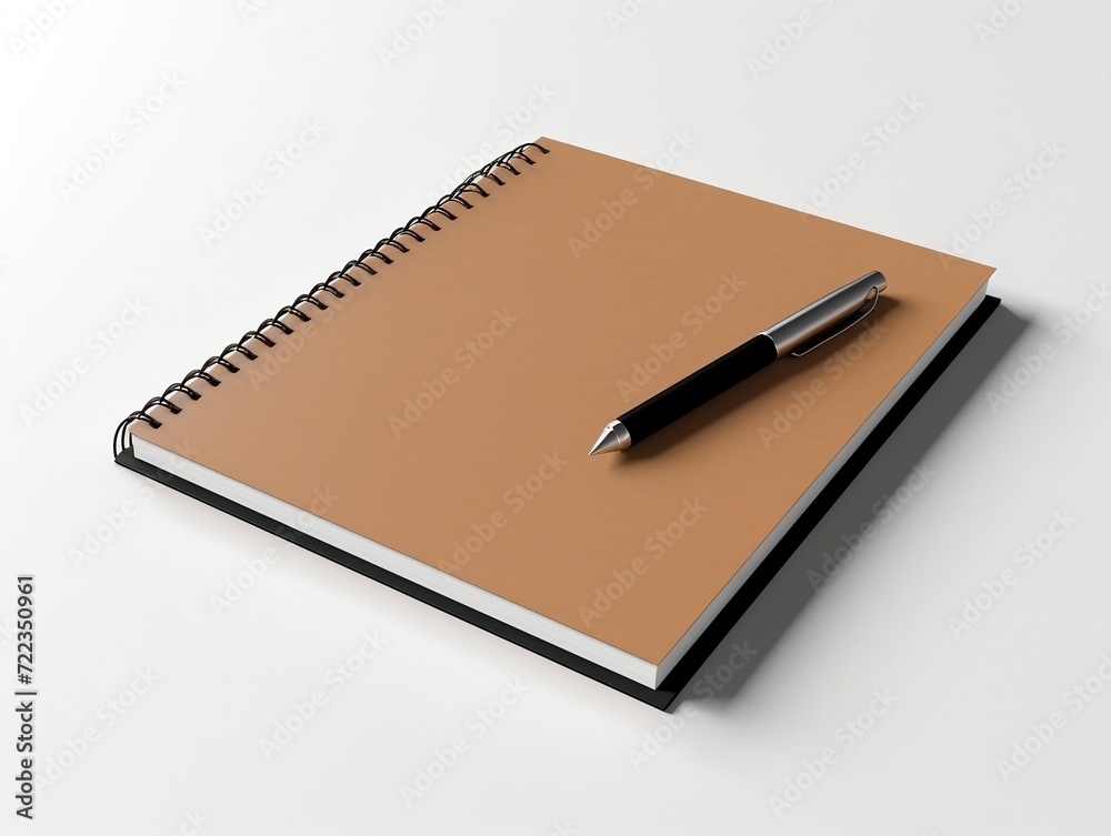 Notebook and pen isolated on white background Notebook and pen isolated on white background