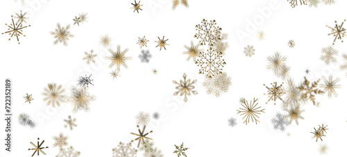 Frosty Snowfall: Mesmeric 3D Illustration Depicting Descending Holiday Snowflakes