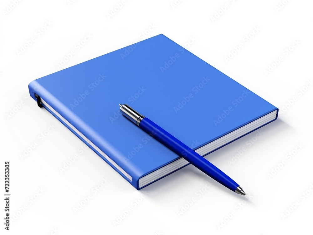 Notebook and pen isolated on white background Notebook and pen isolated on white background