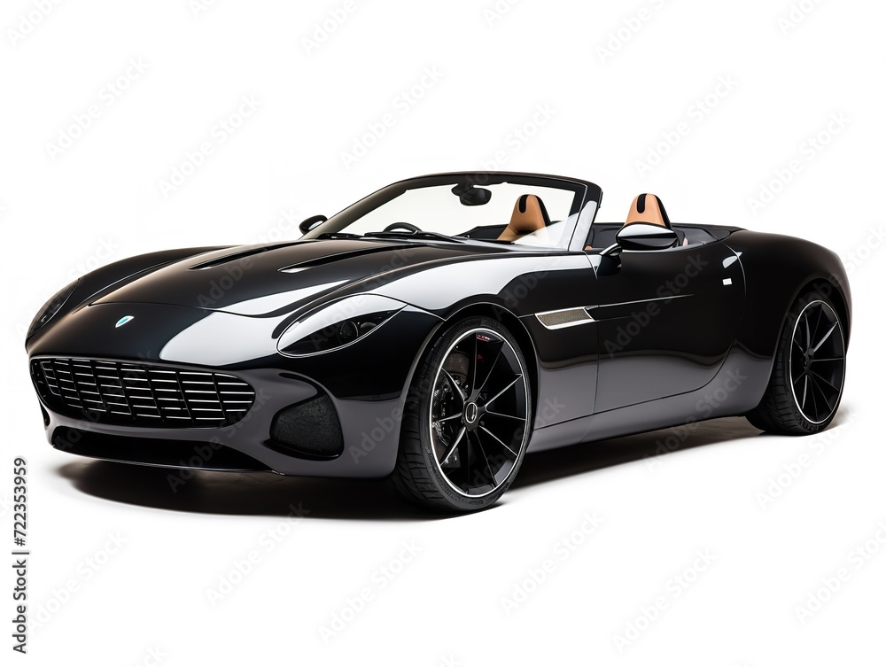 Sleek Roadster Car Cruising Coastal Roadway - AI Generated