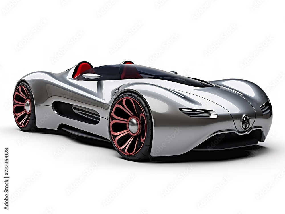 Sleek Roadster Car Cruising Coastal Roadway - AI Generated Sleek Roadster Car Cruising Coastal Roadway - AI Generated