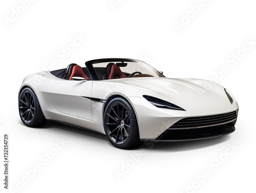 Sleek Roadster Car Cruising Coastal Roadway - AI Generated © VisualMarketplace