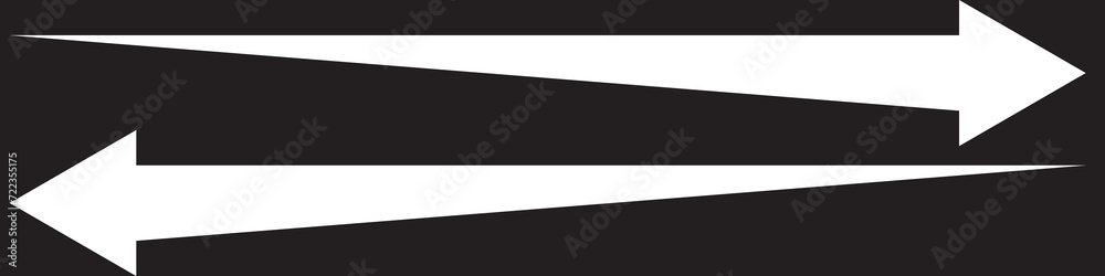 Fototapeta premium Arrow Long Icon White Arrows Infographic Direction Symbol Pointer Logo Up Sign Isolated Variations 