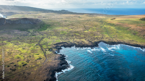 Easter Island, Rapa Nui from the air, Chile, Polynesia photo