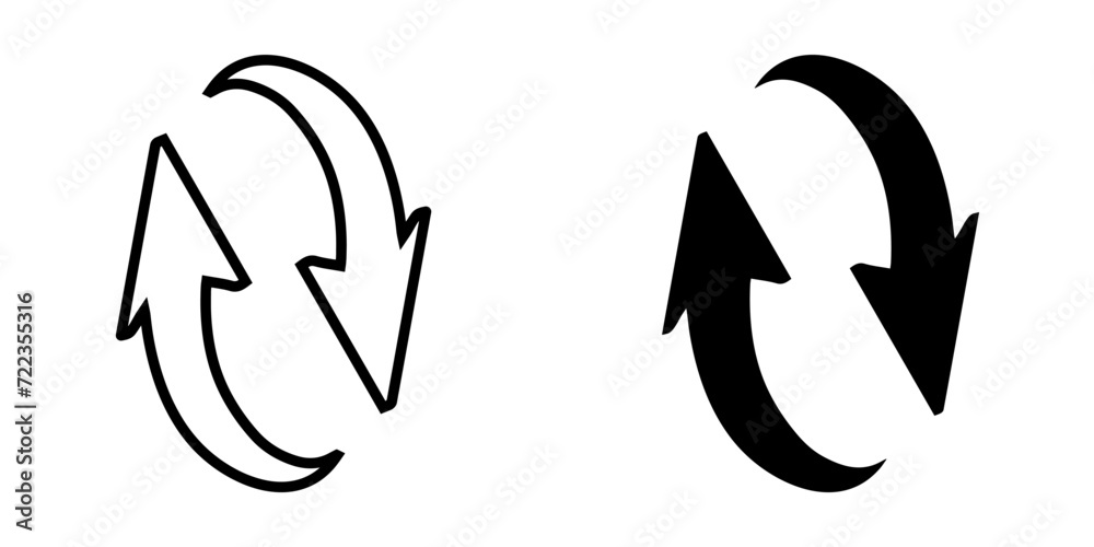 Repeat icon vector. Refresh icon sign symbol vector. Reload arrow vector icon illustration isolated on white background Repeat icon vector. Refresh icon sign symbol vector. Reload arrow vector icon illustration isolated on white background