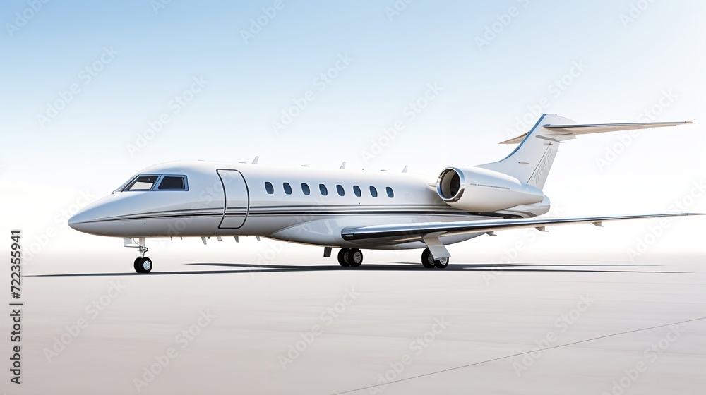 Executive Private Jet Soaring High in the Blue Sky - AI Generated Executive Private Jet Soaring High in the Blue Sky - AI Generated