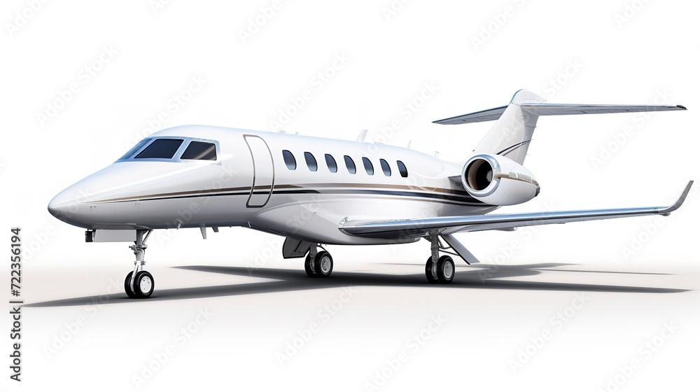 Executive Private Jet Soaring High in the Blue Sky - AI Generated Executive Private Jet Soaring High in the Blue Sky - AI Generated