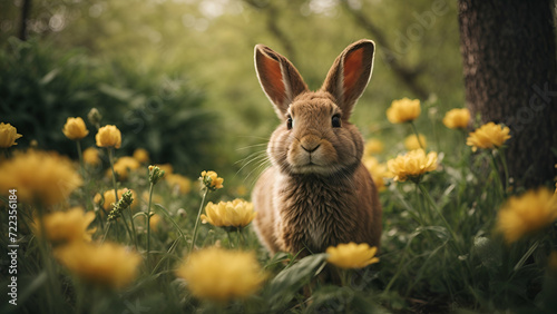 easter bunny in grass