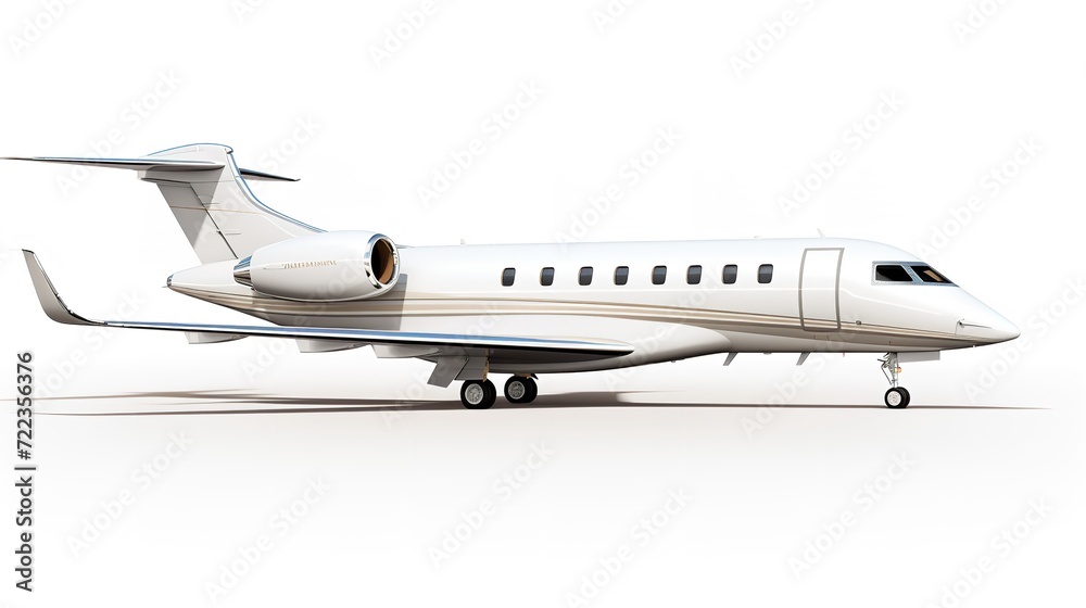Fototapeta premium Elegant Private Jet Parked on Tarmac Ready for Takeoff - AI Generated