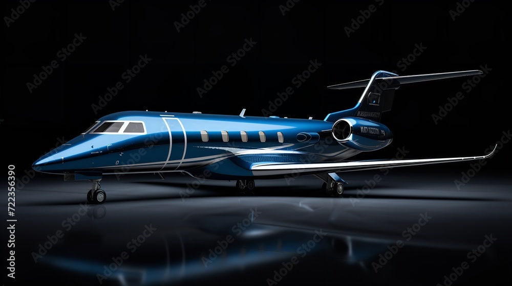 Elegant Private Jet Parked on Tarmac Ready for Takeoff - AI Generated Elegant Private Jet Parked on Tarmac Ready for Takeoff - AI Generated