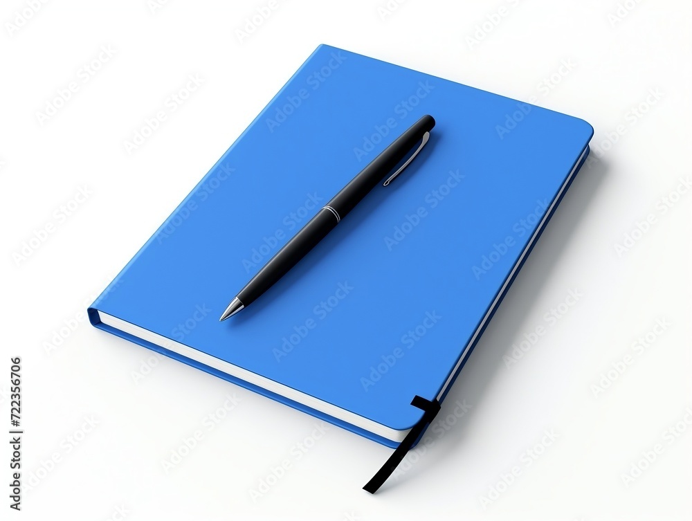 Notebook and pen isolated on white background Notebook and pen isolated on white background