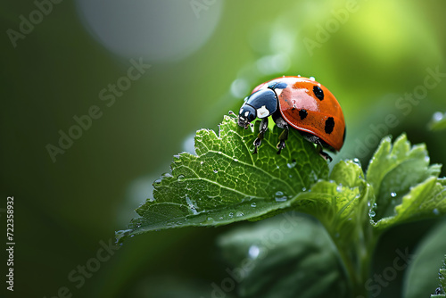 a ladybug on a leaf © Maxim