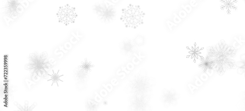 Frosty Delight: Breathtaking 3D Illustration of Falling Christmas Snowflakes