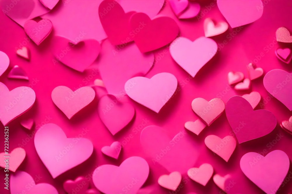 Pink Valentine Photo Backdrop close up view. 