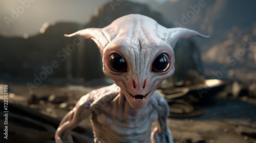 alien creature from another planet or galaxy wallpaper © Volodymyr