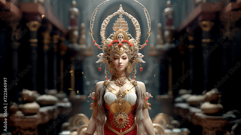 Fototapeta premium princess queen venetian carnival mask female deity often associated with fertility wallpaper