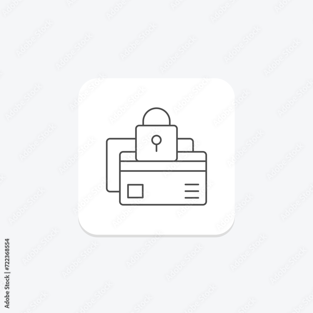 Secure Payment icon, transaction, finance, shield, payment security thinline icon, editable vector icon, pixel perfect, illustrator ai file Secure Payment icon, transaction, finance, shield, payment security thinline icon, editable vector icon, pixel perfect, illustrator ai file