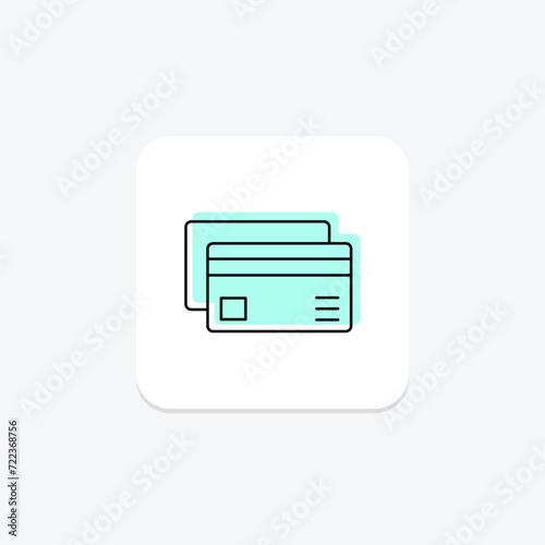 Free Download Credit Card icon, payment, finance, credit, money color shadow thinline icon, editable vector icon, pixel perfect, illustrator ai file - GFXLoad