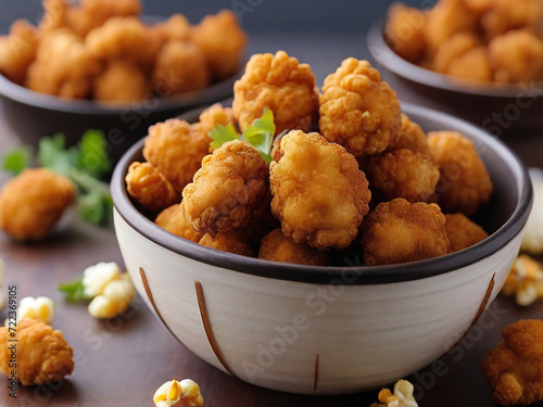 Home made crispy popcorn chicken