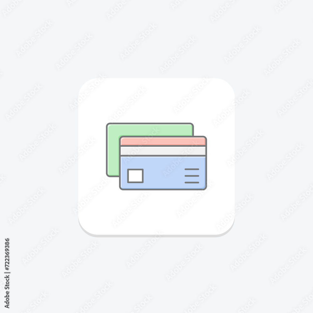 Credit Card icon, payment, finance, credit, money lineal color icon, editable vector icon, pixel perfect, illustrator ai file Credit Card icon, payment, finance, credit, money lineal color icon, editable vector icon, pixel perfect, illustrator ai file