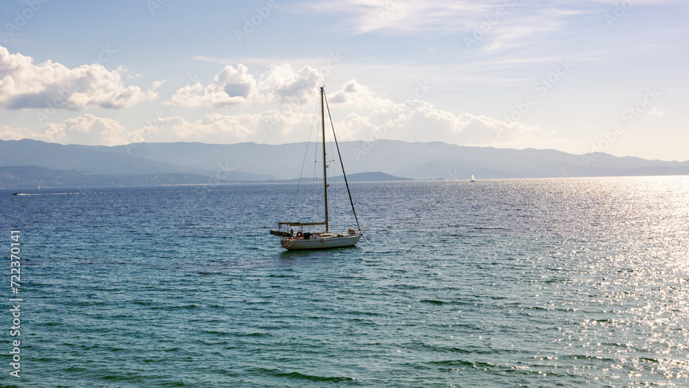 Sailing ship Corsica Island France