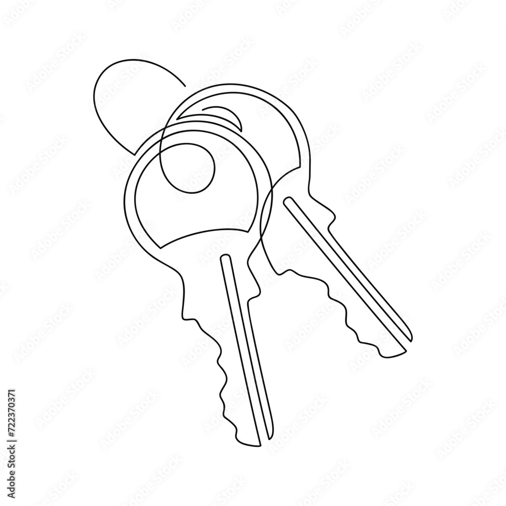 Hand drawn key icon vector. One line continuous drawing. Minimal illustration, outline print, design, banner, card, brochure, poster, logo, sign, symbol. New home, flat, apartment, real estate. Hand drawn key icon vector. One line continuous drawing. Minimal illustration, outline print, design, banner, card, brochure, poster, logo, sign, symbol. New home, flat, apartment, real estate.