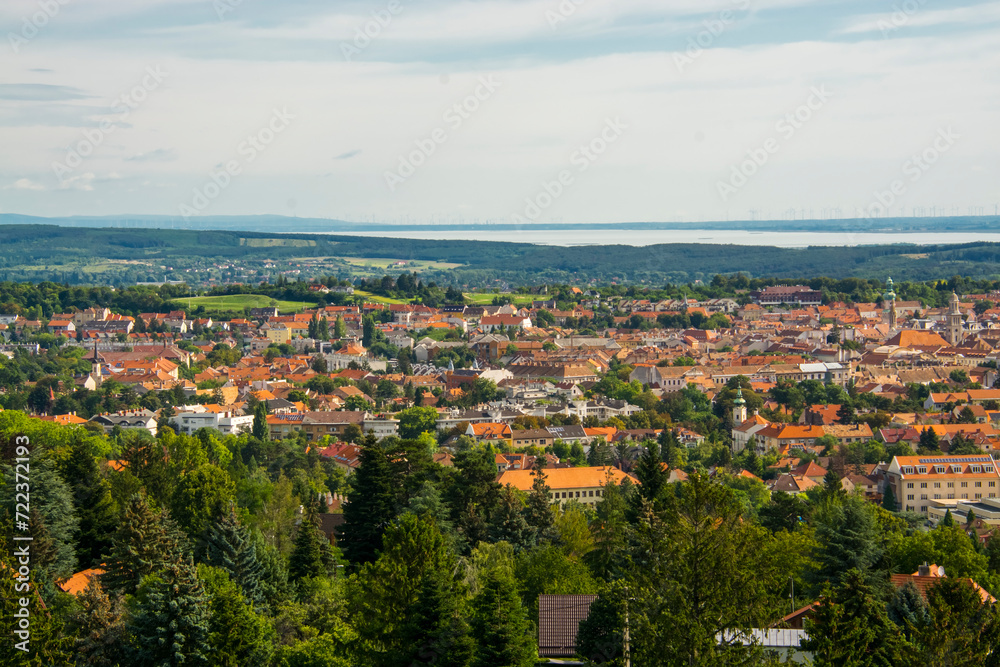 View of the city from a lookout tower near Sopron