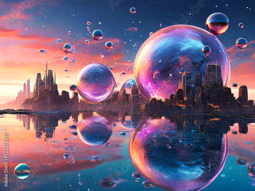 3D glow Bubbles © tigrap
